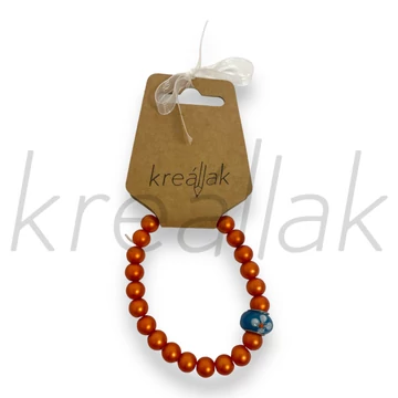 Karkötő - Narancs tekla gyöngy festett gyönggyel
