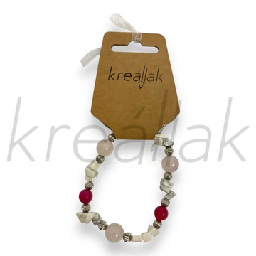 Ásvány karkötő - Rózsakvarc,achtát  karkötő