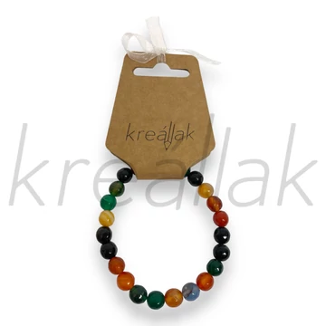Színes achát karkötő