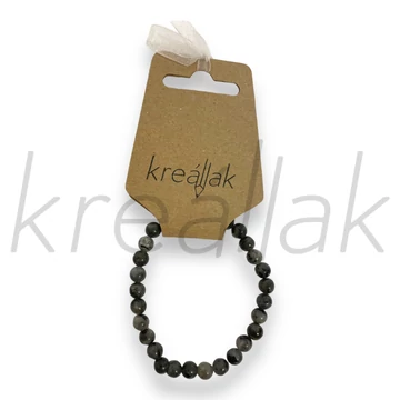 Ásvány karkötő - Szürke lavrakit karkötő