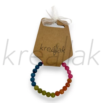 Ásvány karkötő - Színes achát karkötő
