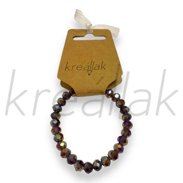 Karkötő - Lila plasztik gyöngy karkötő