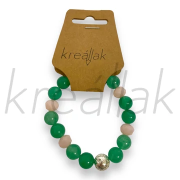 Ásvány karkötő - Zöld jáde karkötő