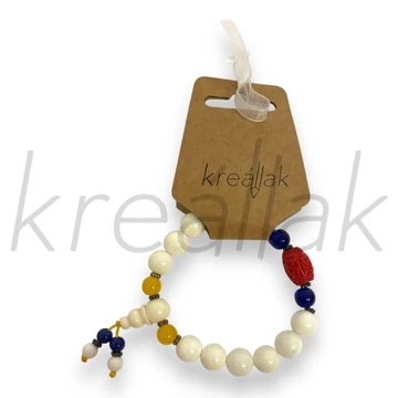 Ásvány karkötő - Fehér kagyó gyöngy karkötő