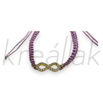 Karkötő - Lila zsinóros végtelen karkötő