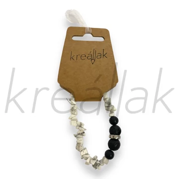 Ásvány karkötő - Fehér howlit  karkötő