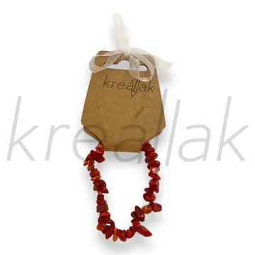 Ásvány karkötő - Korall színű splitter karkötő