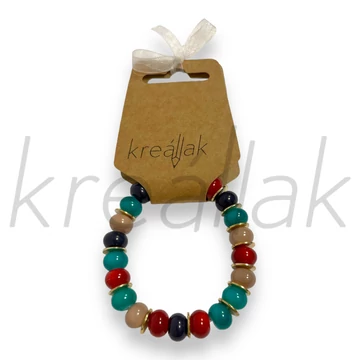 Karkötő - Színes plasztik gyöngyös karkötő