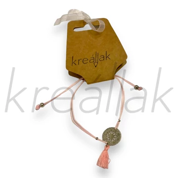 Karkötő - Mandala medálos zsinór karkötő