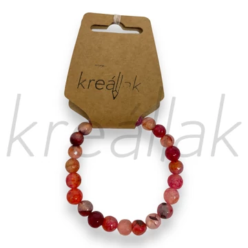 Ásvány karkötő - Festett  pink achát karkötő
