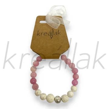 Ásvány karkötő - Levendula színű achát karkötő