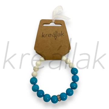 Ásvány karkötő - Megnezit karkötő türkízkék