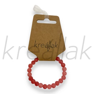 Ásvány karkötő - Málna színű achát karkötő