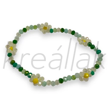 Karkötő - Gyöngykarkötő virágokkal