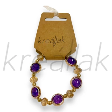Karkötő - Lila gyöngyös karkötő