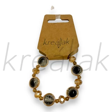 Karkötő - Fekete üveggyöngyös karkötő