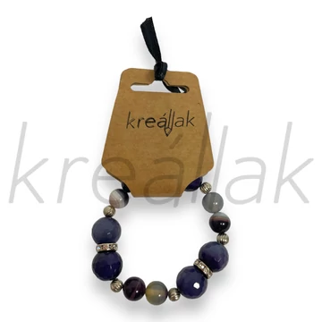 Ásvány karkötő - Lila achát karkötő