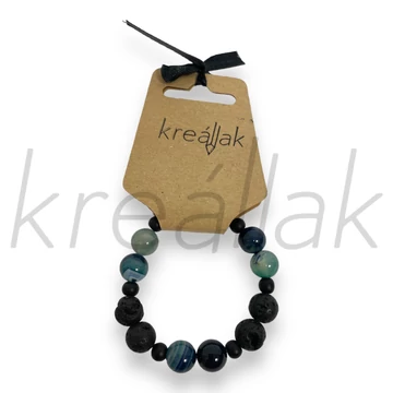 Ásvány karkötő - Kék achát karkötő