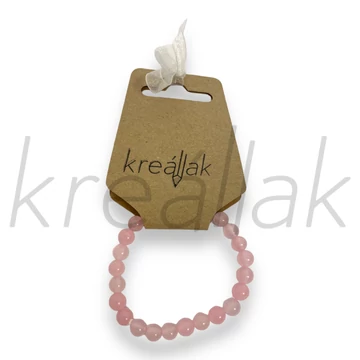 Ásvány karkötő - Rózsakvarc karkötő
