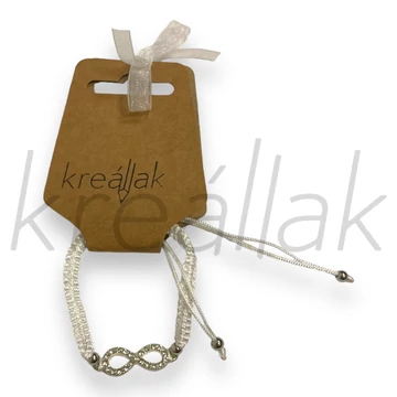 Karkötő - Fehér zsinór karkötő