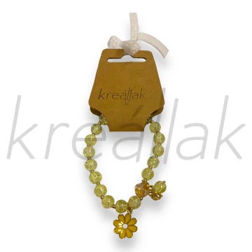 Karkötő - Sárga karkötő virággal