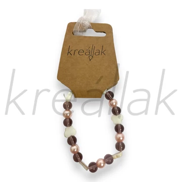 Ásvány karkötő - Lepke kagyló gyöngyös karkötő