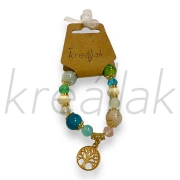 Karkötő - Életfa medálos nagy gyöngyös karkötő