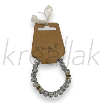 Karkötő - Pöttyös plasztik gyöngyös karkötő