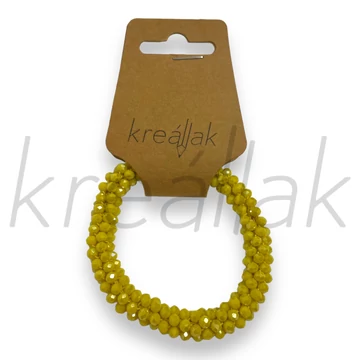 Karkötő - Sárga apró gyöngyös karkötő