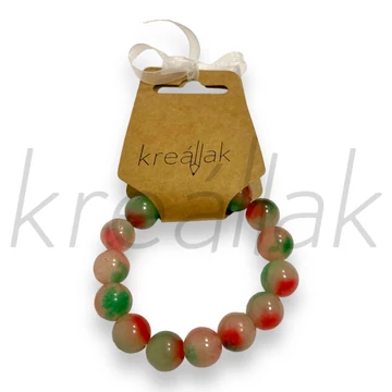 Karkötő - Nagy roppantott üveg karkötő zöld