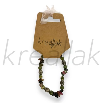 Ásvány karkötő - India jáspis karkötő zöld