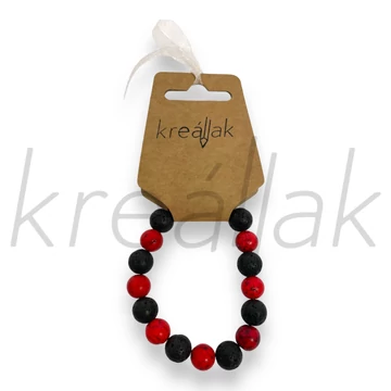 Magnezit karkötő piros