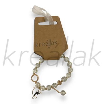 Karkötő - Szürke delfines karkötő