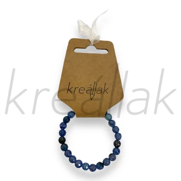 Ásvány karkötő - Kék achát karkötő