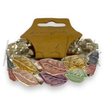 Karkötő - Színes leveles nikkel karkötő