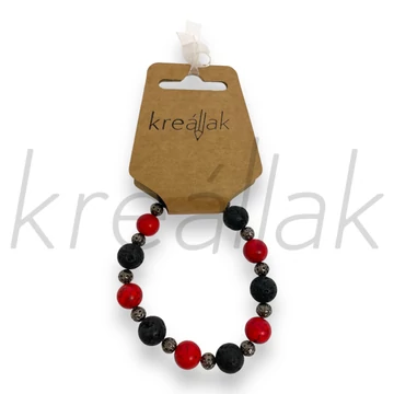Ásvány karkötő - Magnezit karkötő piros