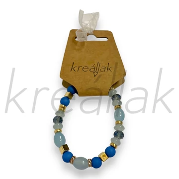Karkötő - Kék gyöngyös karkötő