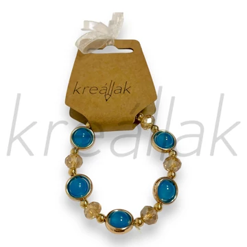 Karkötő - Kék gyöngyös karkötő