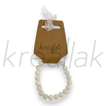 Ásvány karkötő - Fehér jáde karkötő