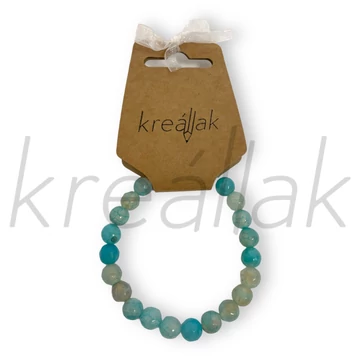 Ásvány karkötő - Világoskék achát karkötő