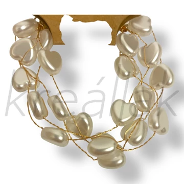 Apró szív gyöngyös karkötő