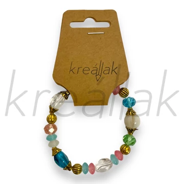 Karkötő - Színes plasztik gyöngyös karkötő