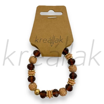 Karkötő - Barna gyöngyös karkötő