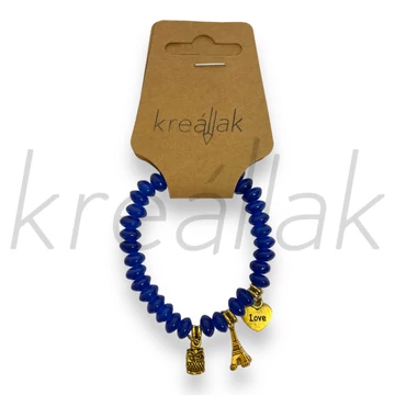 Karkötő - Királykék karkötő medálokkal