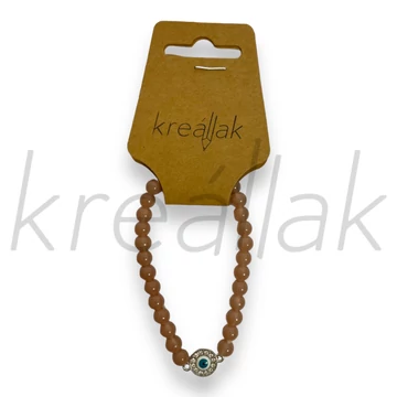 Karkötő - Beige karkötő medállal