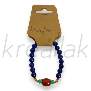 Karkötő - Királykék gyöngy karkötő