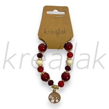 Karkötő - Bordó életfa karkötő