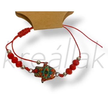 Piros Hamza kéz karkötő