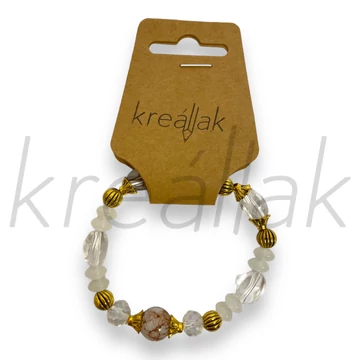 Arany , fehér karkötő