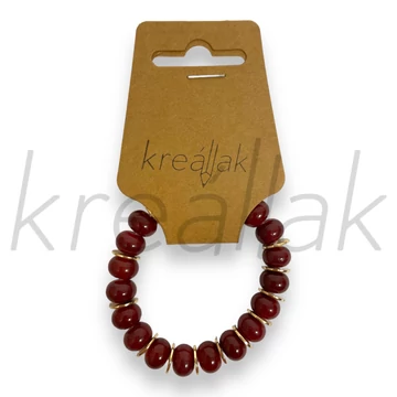 Karkötő - Bordó gyöngyös karkötő
